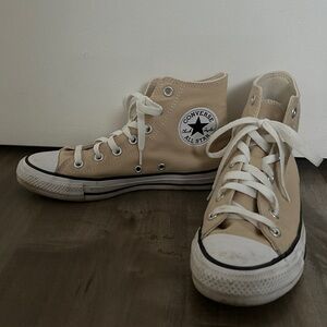 Gently Used Tan High Top Converse
